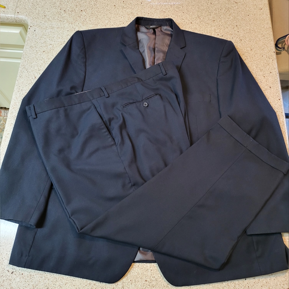 mens Angelo Rossi 2 Peice Suit Navy Blue